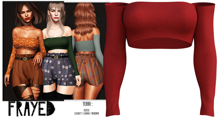 Frayed - Terri Top - Red