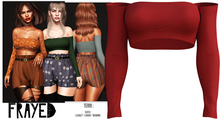 Frayed - Terri Top - Red