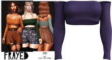 Frayed - Terri Top - Purple