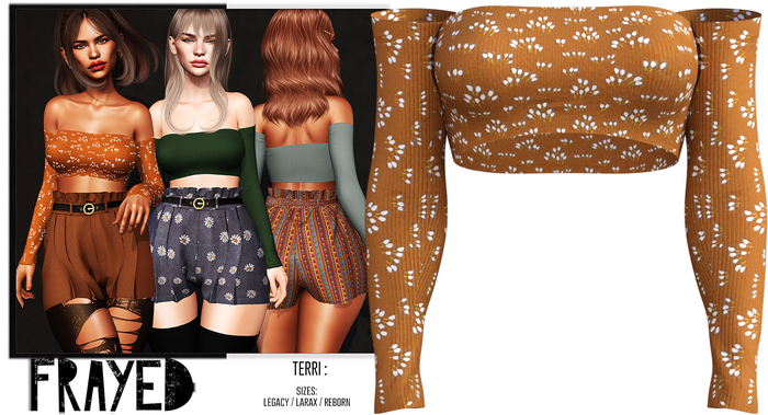 Frayed - Terri Top - Wheat