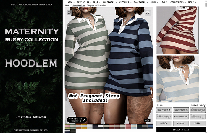 Hoodlem - Maternity Rugby Collection -Reborn/Legacy/Kupra&Bork