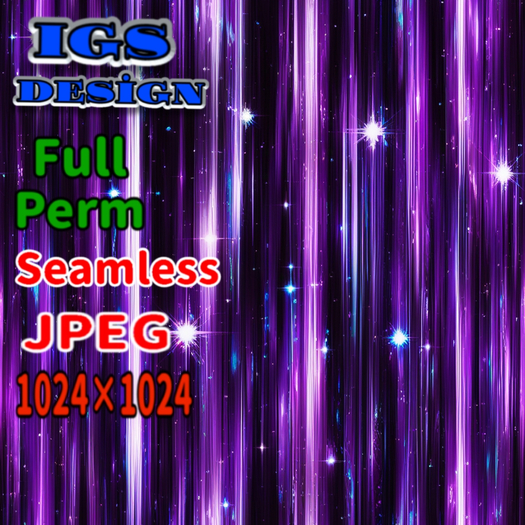 Full Perm Seamless Texture - Purple Threads / Hair With Stars