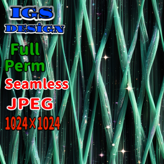 Full Perm Seamless Texture - Emerald Threads / Hair With Sparkles
