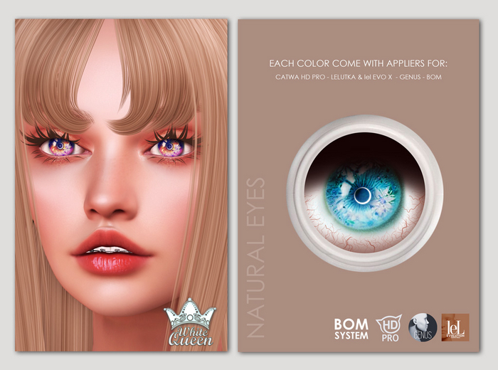 FLORAL EYES 002 -LELUTKA - WHITE QUEEN