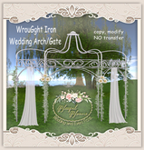 BB..Wrought Iron Wedding Arch Gate Set *