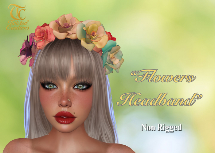 TC - Colorful Headband with Flowers