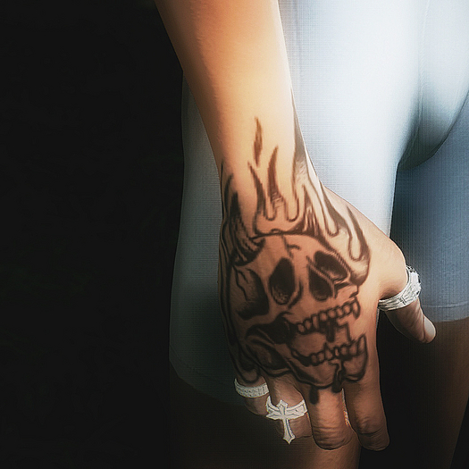Blade.Ink "Flaming Skull" TATTOO