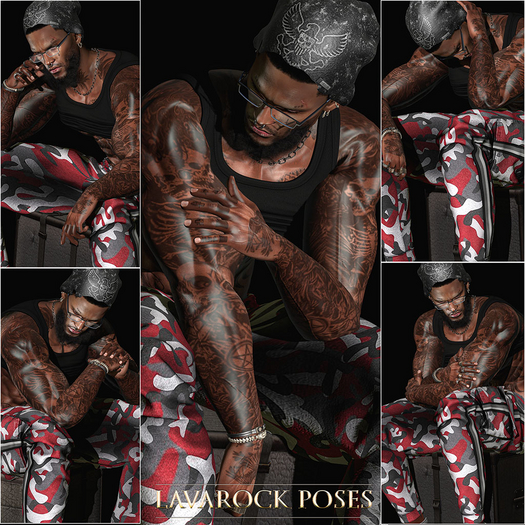 .:LAVAROCK POSES:.Male Bento Pose Set-48