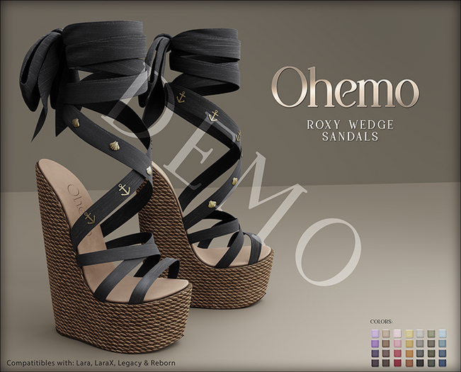 Ohemo - Roxy wedge sandals - DEMO (Add me)