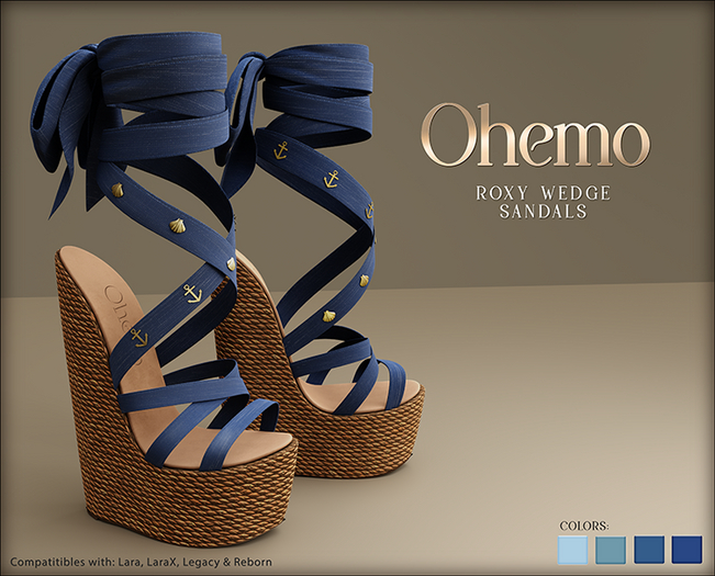 Ohemo - Roxy wedge sandals - blues (Add me)