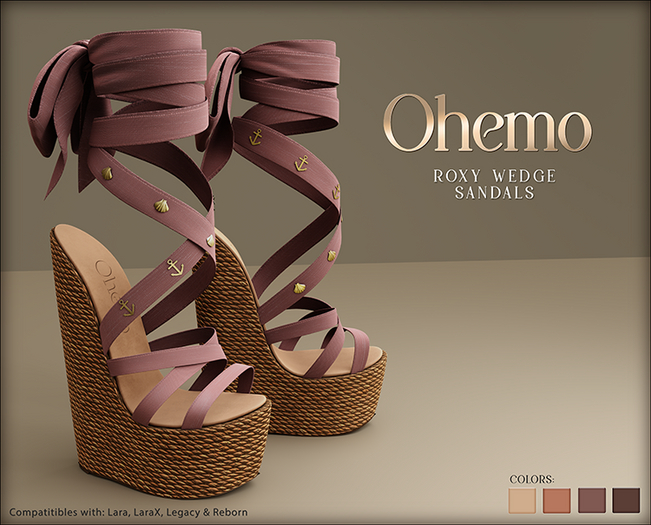Ohemo - Roxy wedge sandals - browns (Add me)