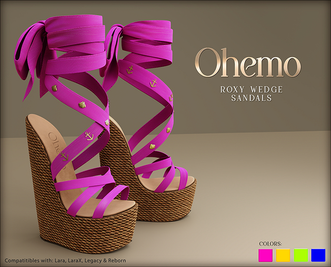 Ohemo - Roxy wedge sandals - neons (Add me)