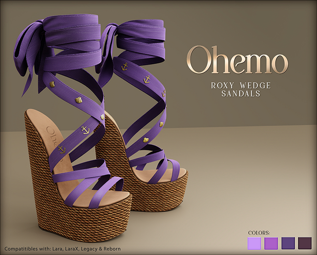 Ohemo - Roxy wedge sandals - violets (Add me)
