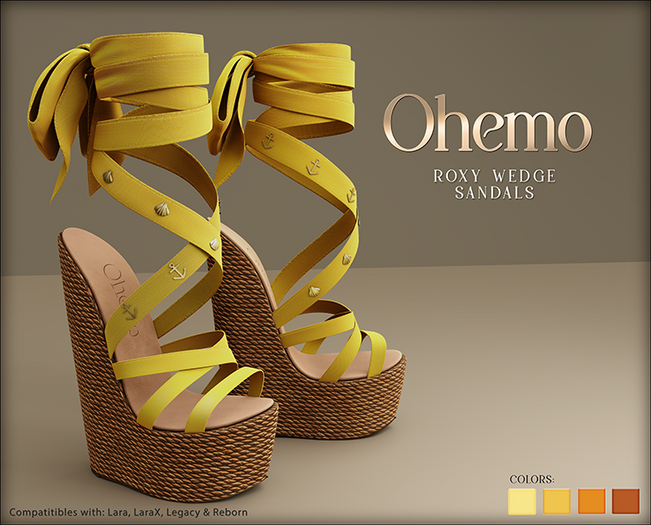 Ohemo - Roxy wedge sandals - yellows (Add me)