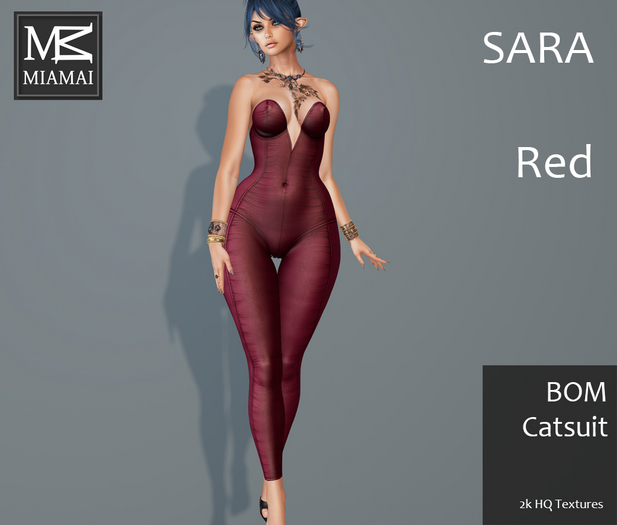 Miamai_Sara Catsuit BOM Red