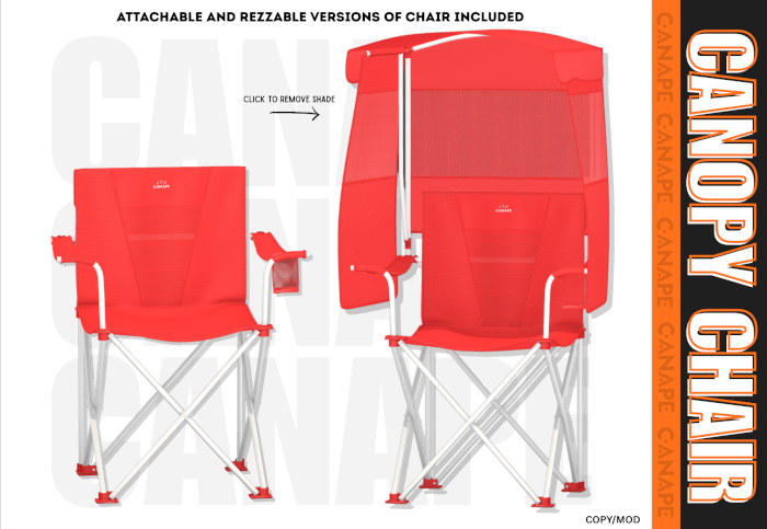[Canape] Canopy Chair - RED