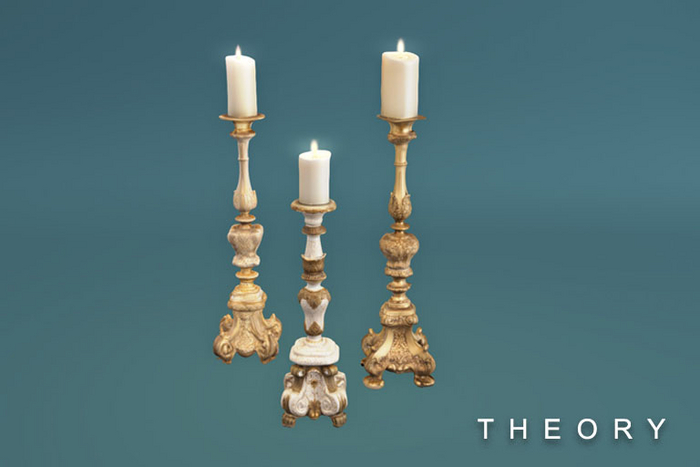 OLD FLORENTINE ALTARSTICKS - THEORY - ADD