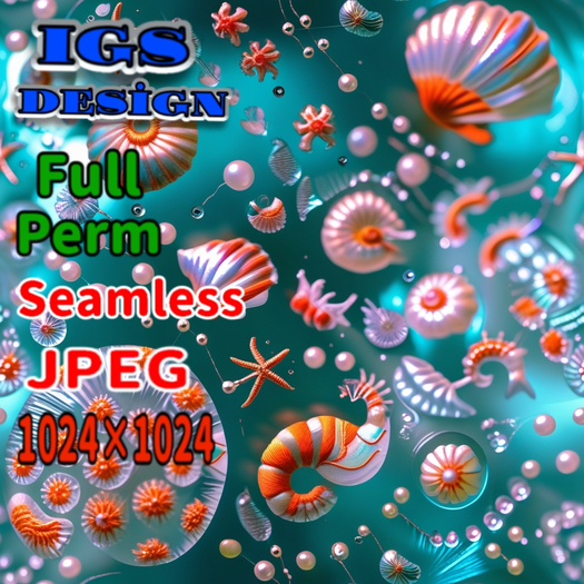Full Perm Seamless Texture - Sea Theme Fantasy Texture 
