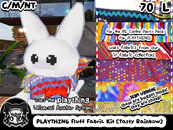 [SKIN_SYN] PLAYTHING Fluff Fabric Kit [Tasty Rainbow]