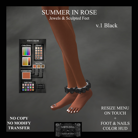 NASTY DOLL - SUMMER IN ROSE v1 Black