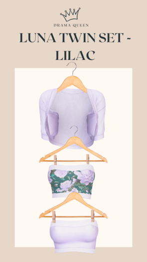 DRAMA QUEEN Luna Twin Set - Lilac (ADD)