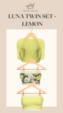 DRAMA QUEEN Luna Twin Set - Lemon (ADD)