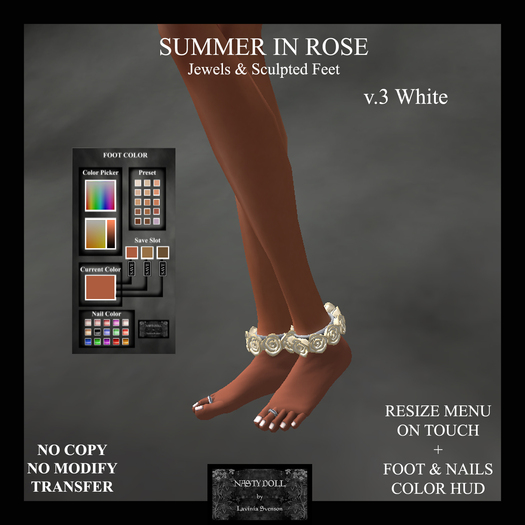 NASTY DOLL - SUMMER IN ROSE v3 White