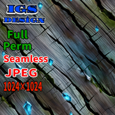 Full Perm Seamless Texture - Wooden Floor With Blue Crystals 