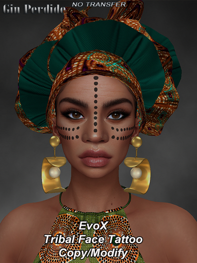 GP Tribal Face Tattoo