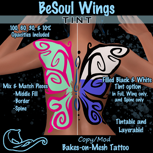 BeSoul Wings -BOM Tattoo [TINT]