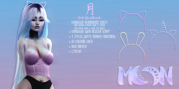 Moon. PAH Headbands