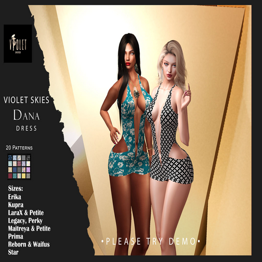 Violet Skies - Dana Dress - 20 Patterns