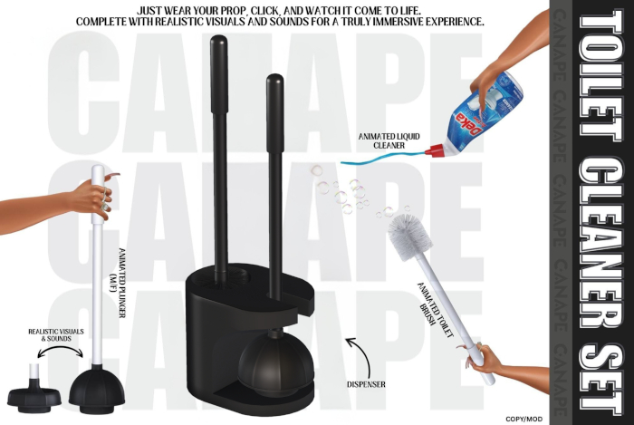 [Canape] Toilet Cleaner Set - BLACK