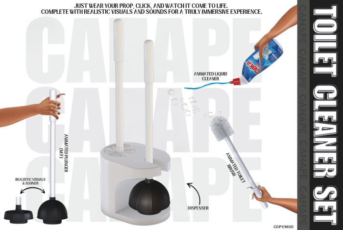 [Canape] Toilet Cleaner Set - WHITE