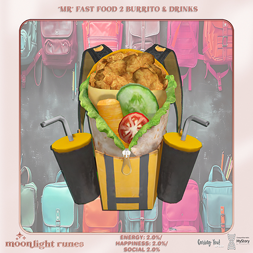 *MR* Fast Food 2 Burrito & Drinks Backpack