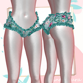 Teal Floral Pretty Shorts LEGACY