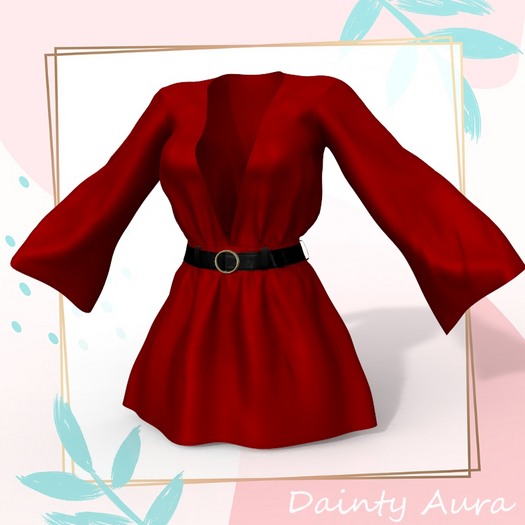 Red Belt Dress WAIFUS