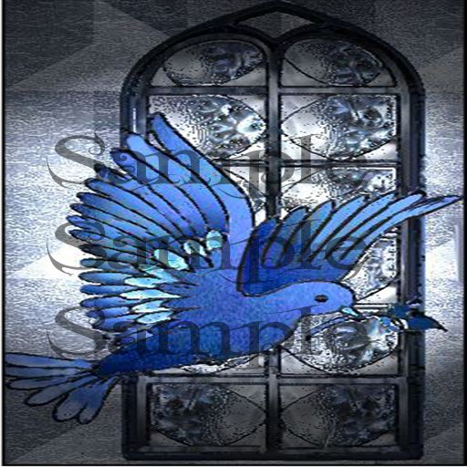 Stained Glass Texture  Blue Dove