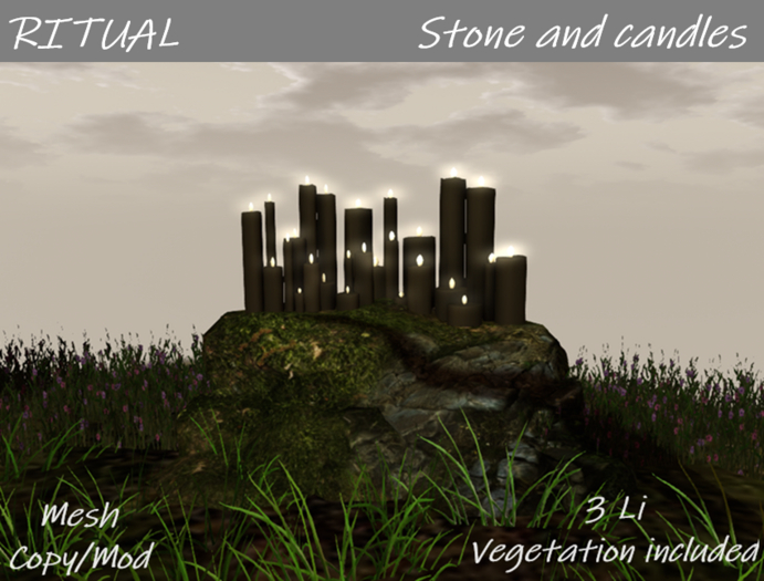 RITUAL Stone and candles