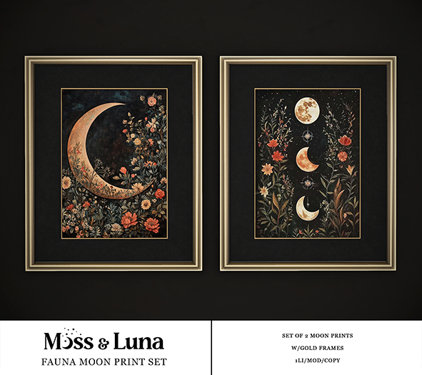 Moss & Luna- Fauna Moon Print Set (add)