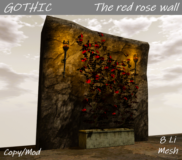 GOTHIC The red rose wall