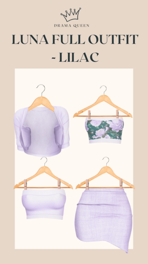DRAMA QUEEN Luna Full Outfit - Lilac (ADD)