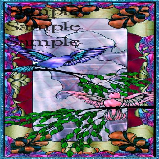 Stained Glass Texture  Love Birds