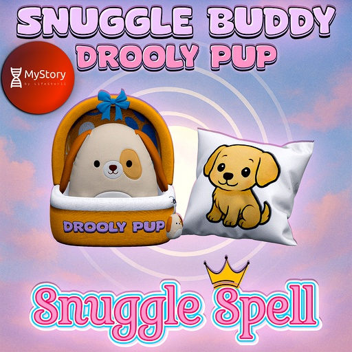 (MYSTORY) Snuggle Spell - Drooly Pup - Snuggle Buddy - Interactive toy