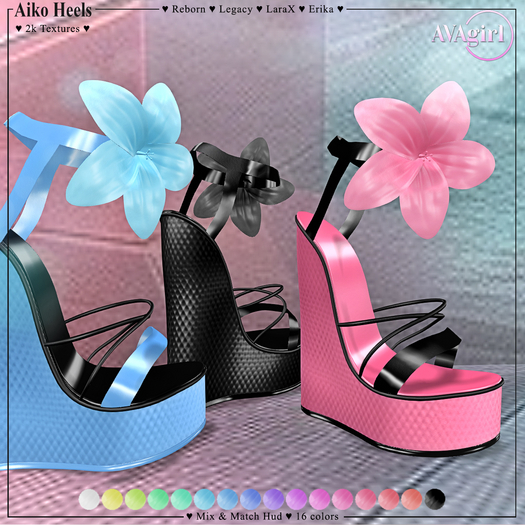 AVAgirl - Aiko Heels FATPACK  ~ 2K Textures ~