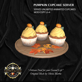 Saffron & Sage Pumpkin Cupcake Server FALL AUTUMN HALLOWEEN