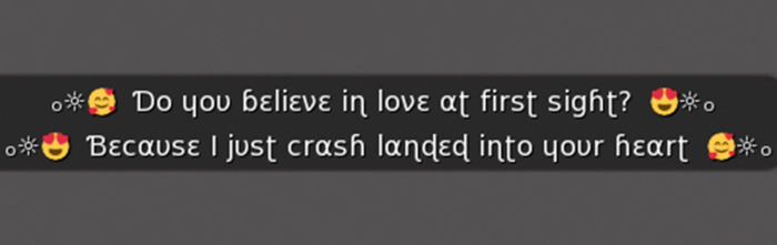 :: MG ::  Crash Landed Into Your Heart - Gesture (with Sound)