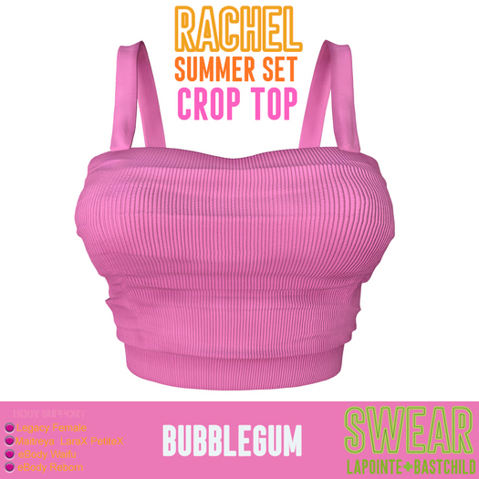 Crop Top - Rachel - BUBBLEGUM