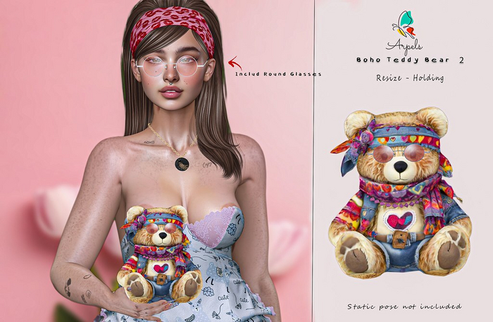 AP Boho Teddy Bear  2
