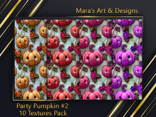 Party Pumpkin #2-Seamless Textures-FULL PERM